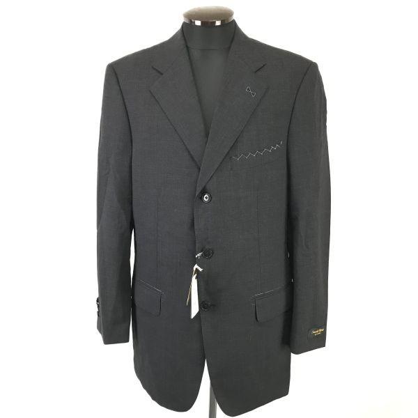 Savile Row Новый с биркой Пиджак по фигуре Костюм Блейзер Мужской Размер XL 185см 98-A8 Темно-серый(ИСПОЛЬЗОВАЛ)