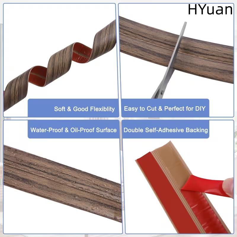 HYuan 1 шт. 4 см x 2 м Самоклеящаяся стеновая декоративная планка, Гибкая угловая декоративная планка, Защита для внутренних и наружных углов стен