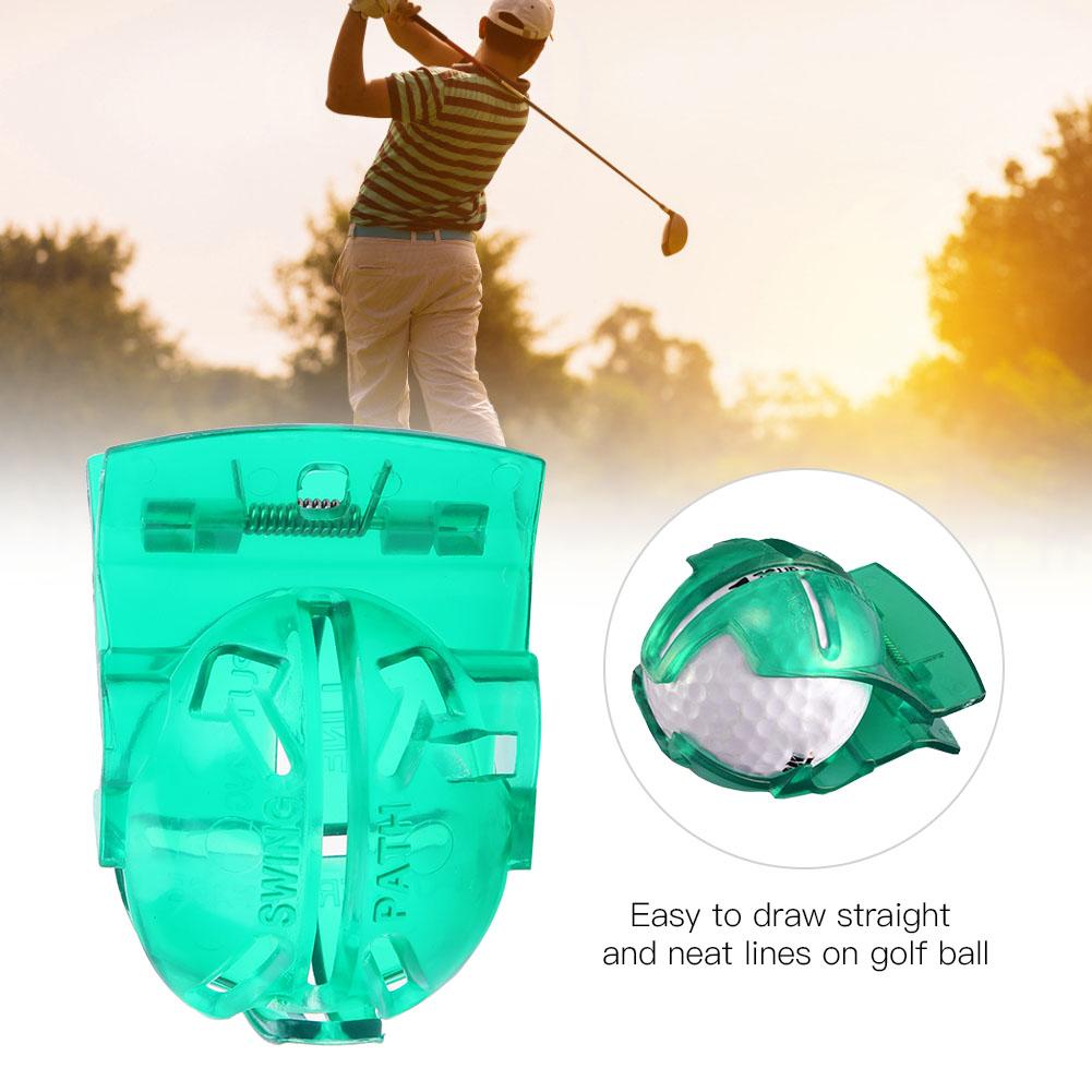 Transparent Golf Ball Green Line Clip with Marker Pen Golf Scribe Accessories