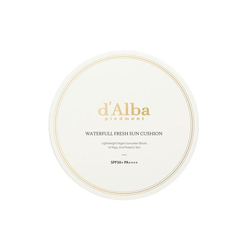 d'Alba Vegan Waterfull Fresh Sun Cushion 25g (SPF50+PA++++) - Skin Cooling, Whitening&Wrinkle Improvement (2 Options)