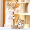 Adorable Plush Reading Duck Rabbit Doll Keychain Soft Pp Cotton Cute Animal Figurine