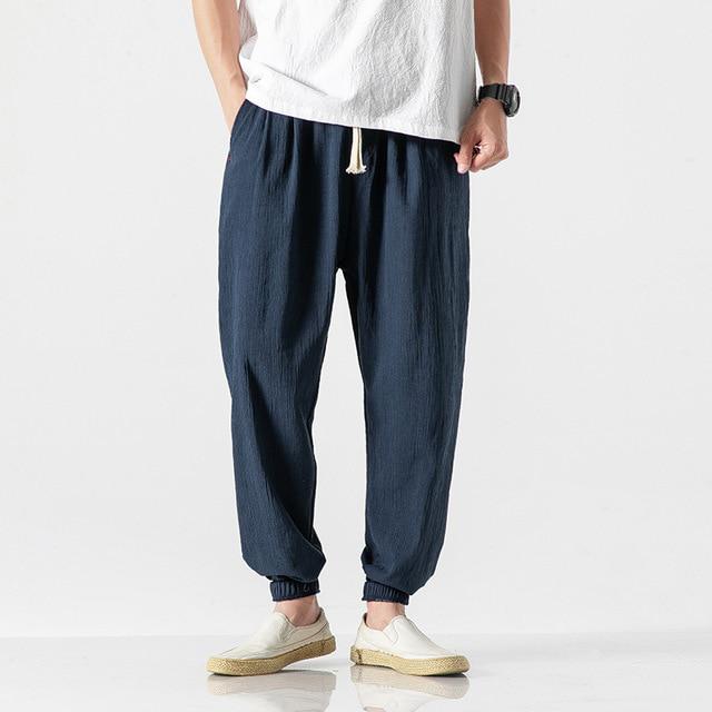 Harem Casual Privathinker Linen Cotton Pants Men Joggers Man Summer Trousers Male Chinese Style Baggy Pants 2020 Clothe