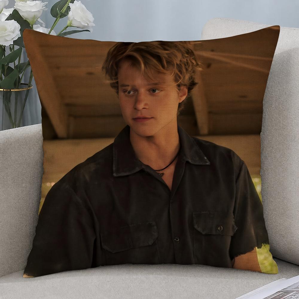 Actor Rudy Pankow JJ Maybank Cushion Cover Cushion Covers Natural Linen Breathable Sofa Bedroom Decor Pillowcase