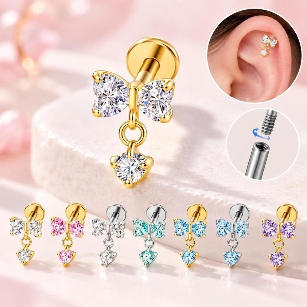 Internally Threaded Body Piercing Jewelry Dangle Charm Ear Piercing Stud Body Piercing