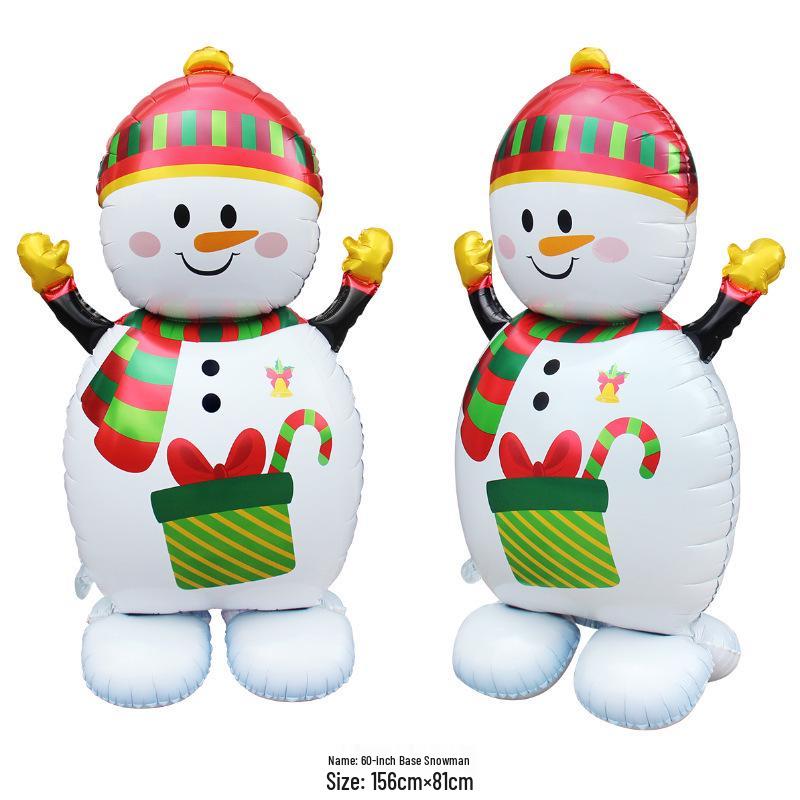 3D Santa and Sleigh with Reindeer Balloon Decor Set