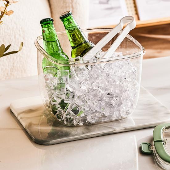 5 L Ice Bucket with Lid And Tongs Sealed Container for Parties Camping Barbecue Portable Wine Chiller