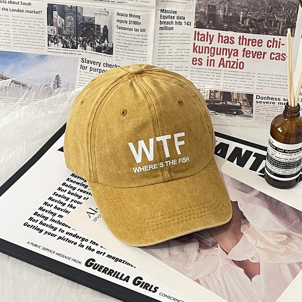 Printed Vintage Washed Baseball Cap, For Men Women Gender Neutral Sun Hat For Outdoor Hiking And Daily Travel, Simple Portable Adjustable Baseball