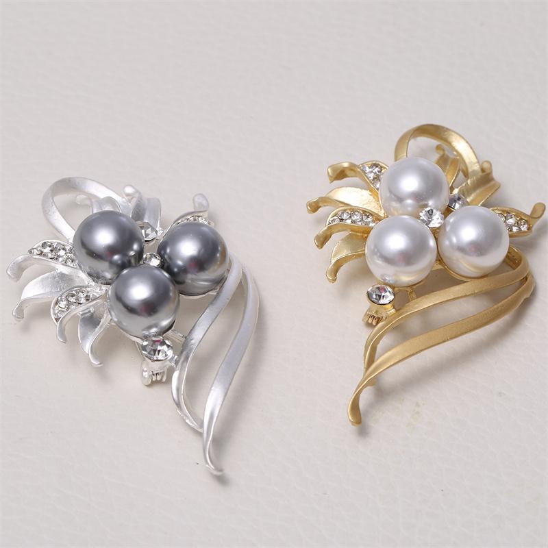 Высококачественная жемчужная матовая брошь женская золотая серебряная красивая цветочная ветка жемчужная булавка ювелирные изделия аксессуары для одежды