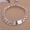 Fashion 925 Silver Bracelet Charm 10mm Chain Men and Women Wedding Gift Boutique Jewelry