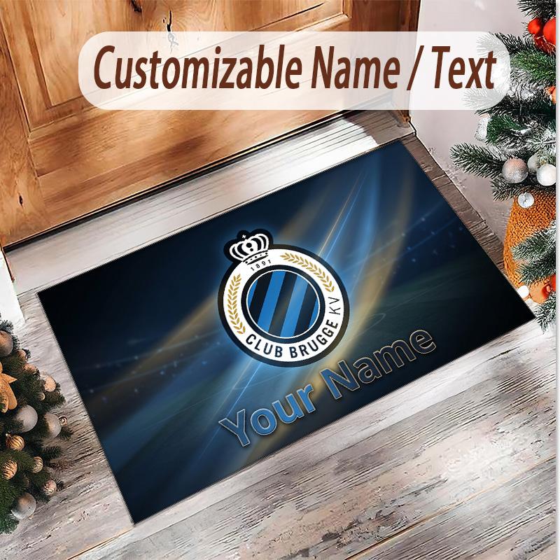 Personalized Crystal Velvet Carpet Club Brugge FC Pattern Non Slip Floor Rug
