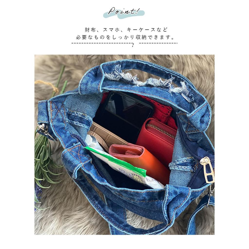 Сумка-тоут мини на плечо джинсовая Сверкающий Индиго [DIVA Rose], женская, сумка 2-в-1, маленькая, через плечо, легкая, сумочка, сумка, (5 Девочка Синий)