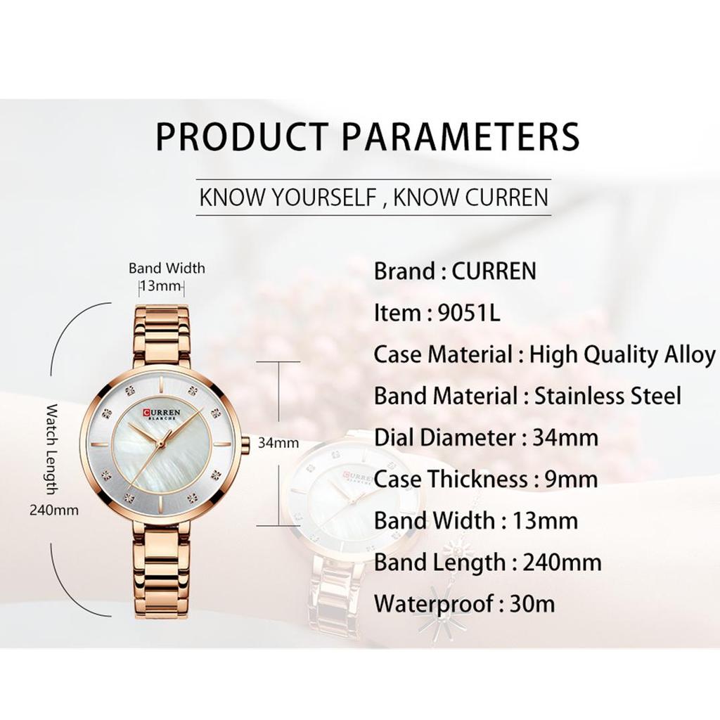 Новые женские часы CURREN, модные роскошные кварцевые часы со стразами на циферблате, водонепроницаемые наручные часы с ремешком из нержавеющей стали для женщин