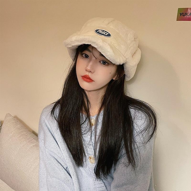 Простая и универсальная бейсбольная кепка для активного отдыха в Корейском стиле с маркировкой, детская зимняя утолщенная теплая защита ушей, мужская кепка Lei Feng