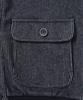 Panicale Textured Cotton Button Bomber Jacket [Navy]