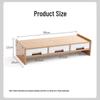 Bamboo Wood Monitor Riser with 3 Drawers