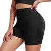 Бесшовные велосипедные шорты с высокой талией и эффектом лифтинга бедер - Женские трехточечные однотонные брюки для йоги и фитнеса
