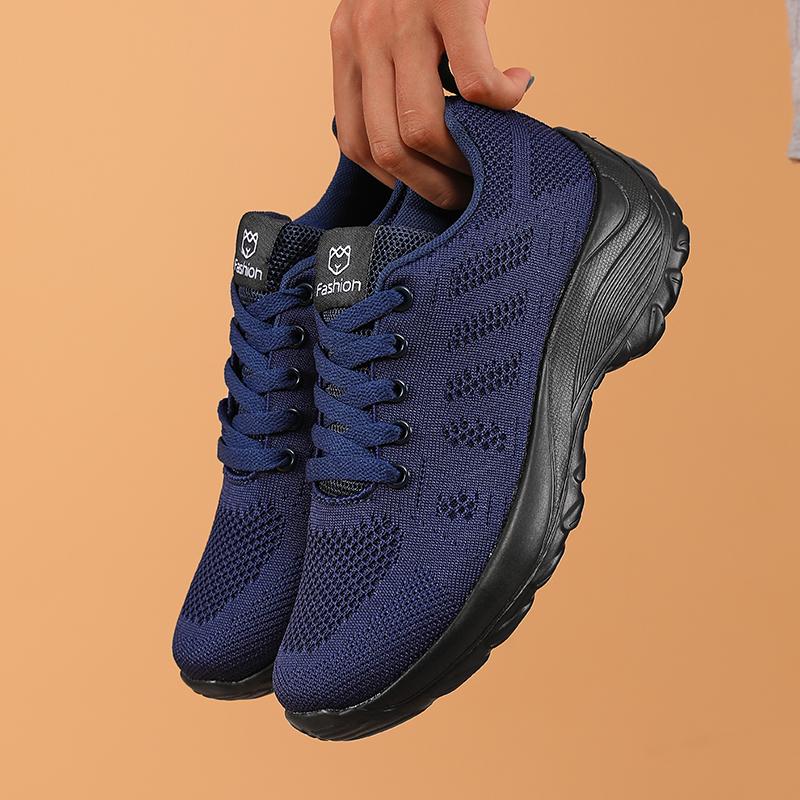 Women'S Walking Running Shoes Lightweight Breathable Fashionable Knitted Tennis Shoes Comfortable Activity Sneakers Women