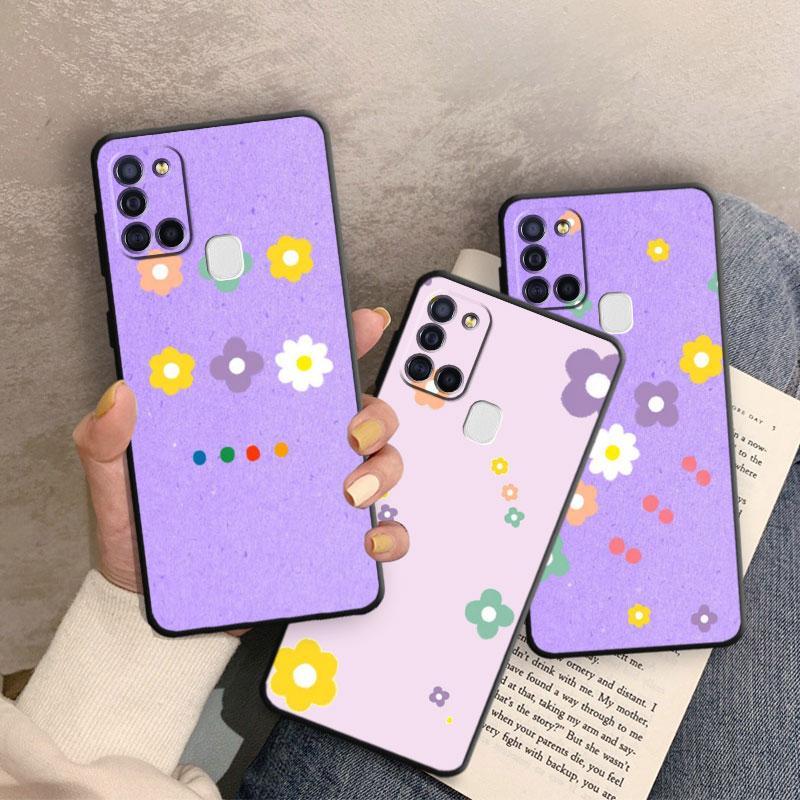 Милый чехол с цветочным рисунком для Samsung Galaxy A10 A40 A03s A04s A03 Core A04 A20e A10s A70 A02 A01 A02s A50, силиконовый матовый чехол-бампер