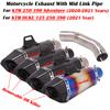 For KTM DUKE 125 250 390 ADV Adventure 2020 2021 Motorcycle Exhaust Escape Modify Muffler With Cover Mid Link Pipe DB Killer