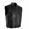 Men Vest Black Biker Motorcycle Hip Hop Waistcoat Male Faux Leather Punk  Spring Sleeveless Leather Vest Plus Size Loose Casual