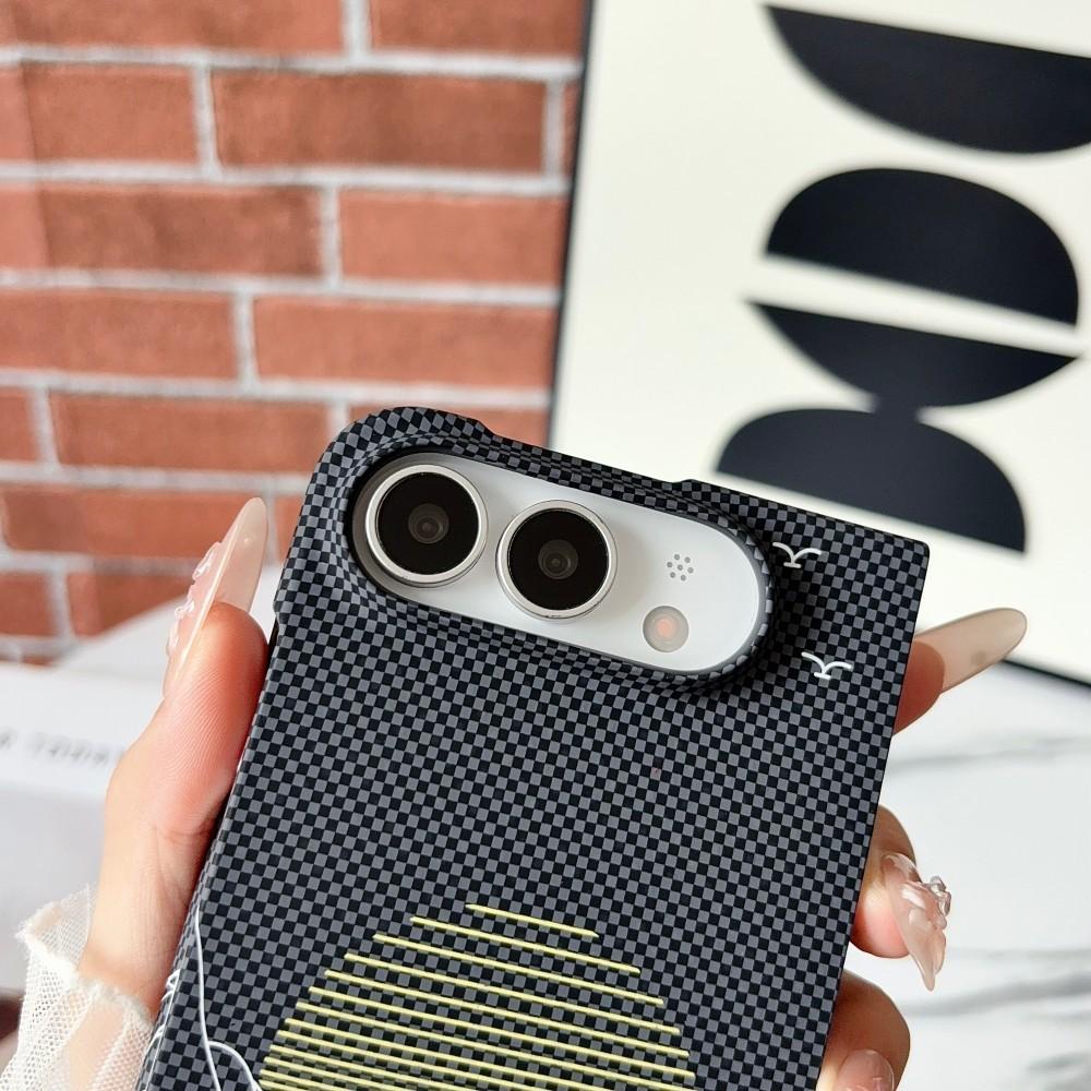 For Apple iphone Duo Case Hard PC carbon fibre Moon Slim Protective Back Cover Cases For iphone duo Phone Shell