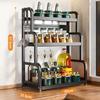 Huihuang H Многофункциональная 3-ярусная кухонная полка для хранения