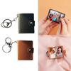 Set of 2pcs Mini Leather Photo Album DIY Photo Photocard Card Holder DIY Leather Small Photo Album with Key Rings