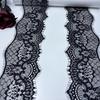 3m X 9cm Narrow Chantilly Lace, Non-stretch Black French Eyelash Lace Trim Fabric for Sewing, Bra, Underwear, Lingerie, Dress, Garment, Crafting