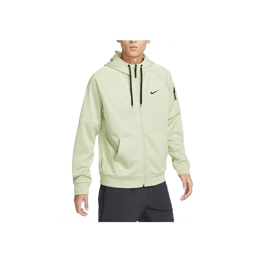 Nike Толстовка с капюшоном на молнии с флисовой подкладкой и длинными рукавами для мужчин Therma-FIT, светло-оливково-зеленая DQ4831-371