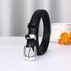 2024 Leather Belt Women'S Trend Simple And Versatile First Layer Cowhide Pin Buckle Decorative Thin Belt