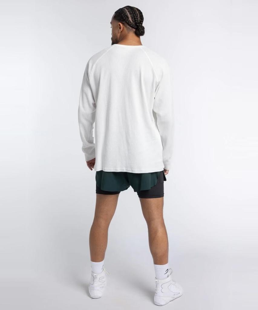 BOXRAW Toonero Raw Edge Crew Long Sleeve T-Shirt Bxrw-Recr [Stone]