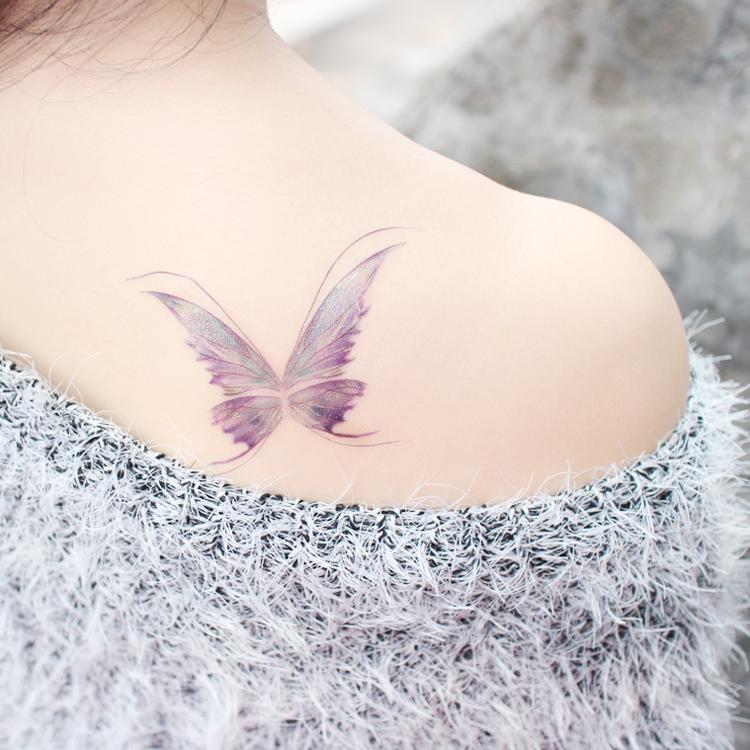 12/1 Sheets Gradient Glitter Temporary Butterfly Facial Tattoos Costume Party Face Tattoos For Women/Girls Waterproof But Easy Remove Tattoos