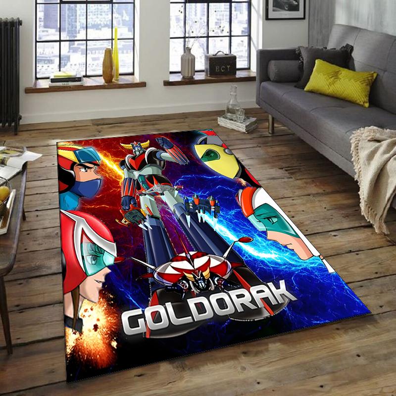 1pc UFO Robot Grendizer5 Design Area Rug - Non-Slip, Soft & Cozy Floor Mat for Living Room, Bedroom, Office - Indoor/Outdoor Decorative Carpet