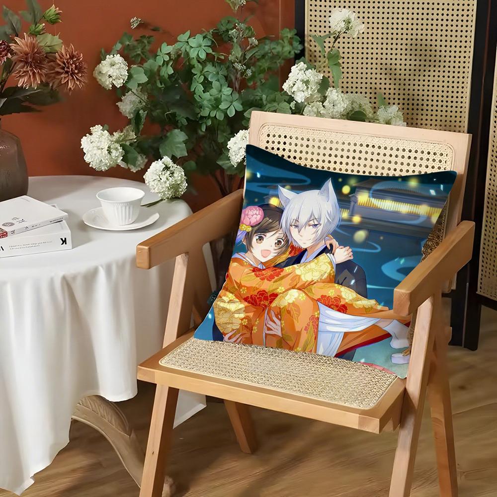 KKamisama HajimemashitaS Cushion Cover Silky Short Plush Invisible Zipper Dustproof Sofa Pillow Case for Home Decor
