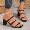 Fashion Women Anti Slip High Heels Sandals Women Open Toe Designer Shoes Trend Outdoor Fashion Sandals 2025 New Summer Shoes for Women