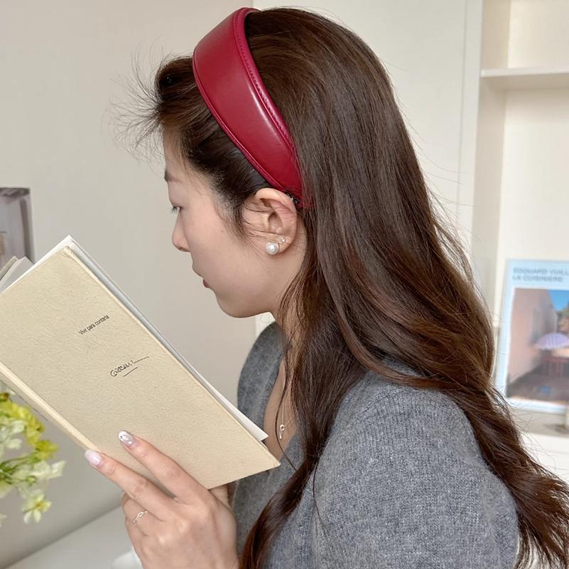 Обруч для волос во французском стиле, ретро кожаные широкие повязки на голову, женская повязка на голову, женский головной убор для умывания и макияжа, аксессуары для волос