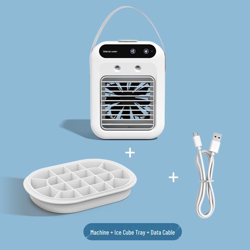 (New) Mini Portable Desktop Air Conditioner Fan - Compact Cooling for Dorms and Students