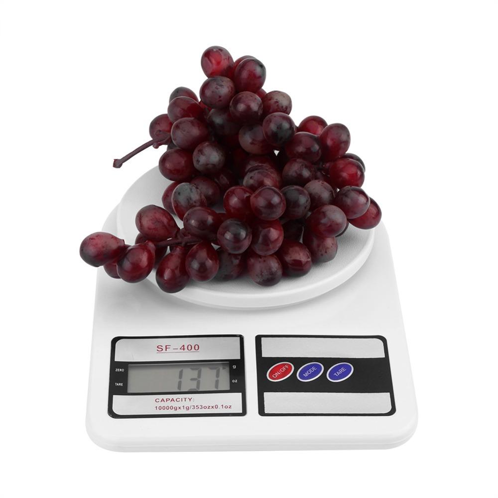 10kg Capacity Electronic Food Scale White Baking Scale Digital Kitchen Scale Cooking Baking