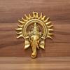 Metal Ganesha Idol for Home Decor with Surya Chakra - Ganeshji Ganpati Decoration Items Wall Hangings Lucky Fengshui - Decorative Gifts