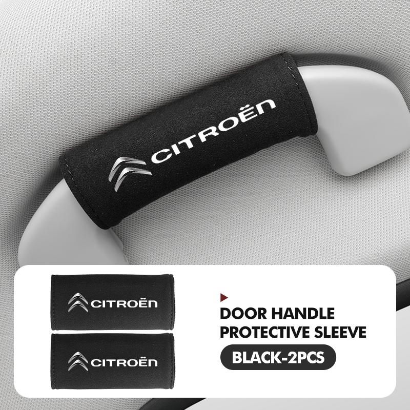 OCDK9 2Pcs Car Roof Handle Protection Cover Suede Safety Pull Gloves For Citroen Jumper Celysee Cactus Picasso Aircross Saxo Grand