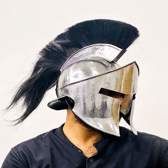 300 Spartan Helmet Silver Medieval Steel Helmet With Inner Liner Best Gift For Him