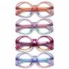 Personality Hollowed Out Large Round Frame Reading Glasses Multicolor Splicing Clear Lens Far Sight Glasses Diopter 0 To +4.0