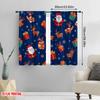 2pcs,2D plane printing Print Curtains Christmas Cute Santas Gifts (2) 100% Polyester (without rod) Festive Use for Bedroom,