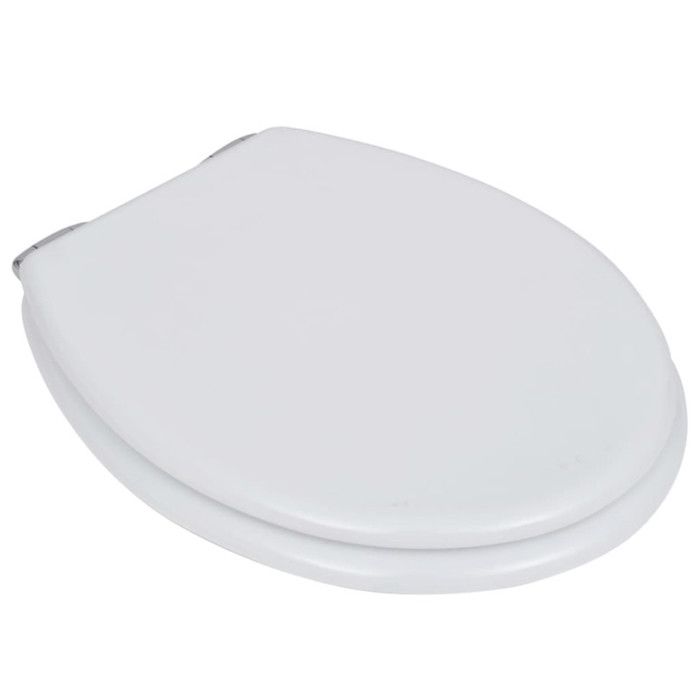 VidaXL MDF Toilet Seat Soft-Close Lid White