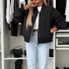 Женские Повседневные Модные Однотонные Куртки Пальто Верхняя Одежда Принт