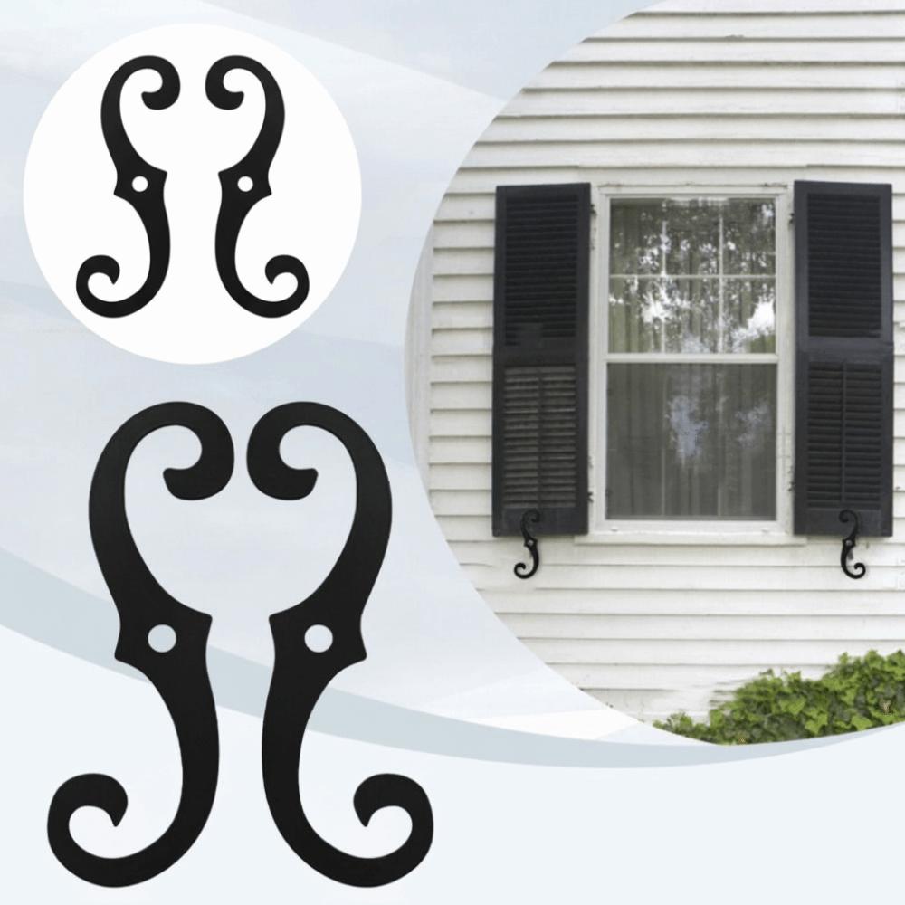 Cast Iron Material Cast Iron Shutter Fasteners Rustproof Coating Shutter Hook  Outdoor Window