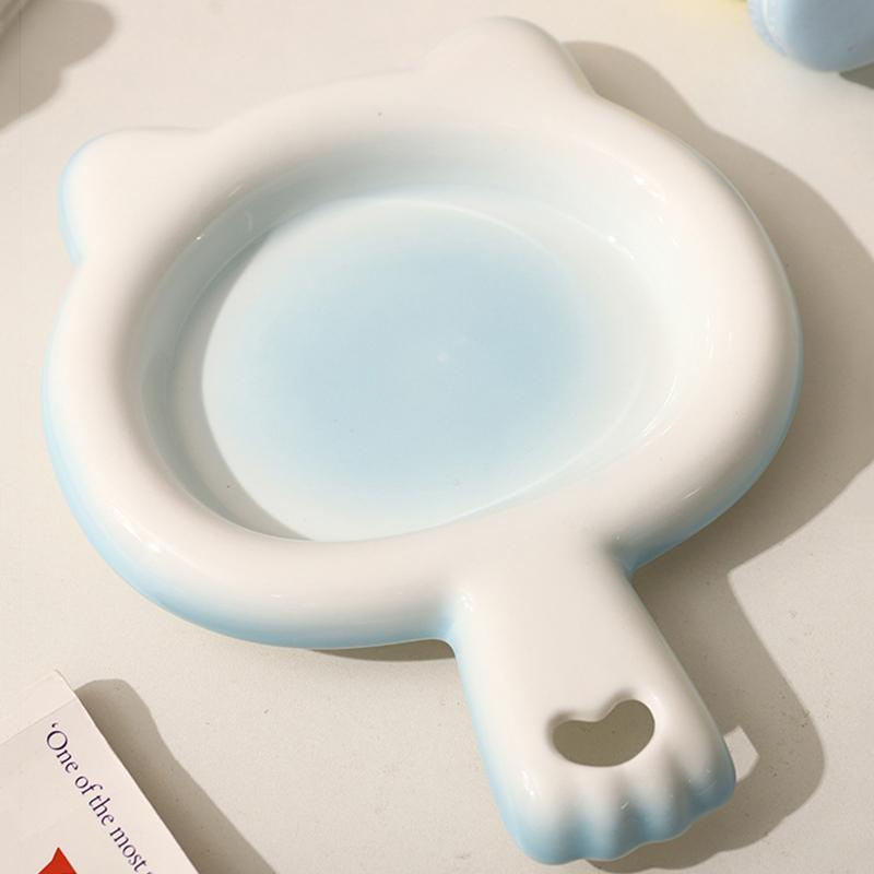 Творческий современный стиль керамические подносы для дома уникальные изысканные тарелки для фруктов милые маленькие кошки поднос для закусок