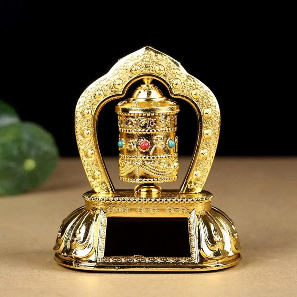 Автомобильный сувенир Солнечное тибетское молитвенное колесо Солнечная энергия Тибетское молитвенное колесо Автодекор