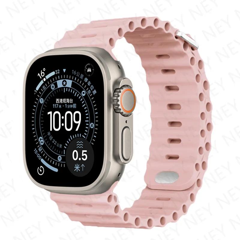 Straps for Apple Watch Band 44mm 40mm 45mm 49mm 41mm 42mm 46mm ocean bracelet correa iWatch series 7 6 3 se 8 Ultra 2 9 10 11