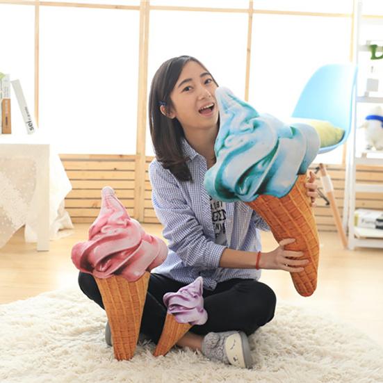 Ice Cream Shape Pillow Cute Exquisite PP Cotton Creative Stuffed Doll for Home